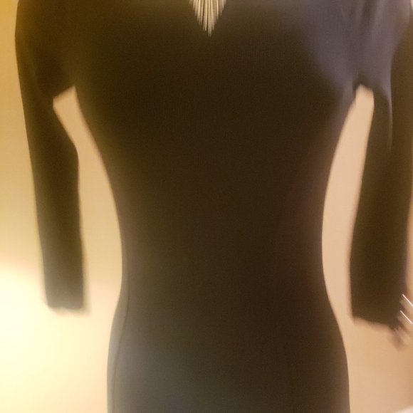 White House Black Market Black Sweater Dress XS - Picture 5 of 13